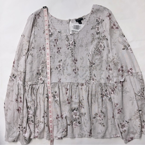 Torrid Victorian Babydoll Crinkle Gauze Midi Top Blouse Floral Ivory Plus Size 3 - Picture 14 of 16